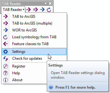 TAB Reader Help - Setting_TAB_Reader_options