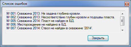 Кровля и подошва скважины